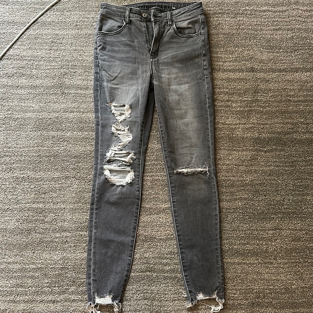 American Eagle Gray Skinny Jeans